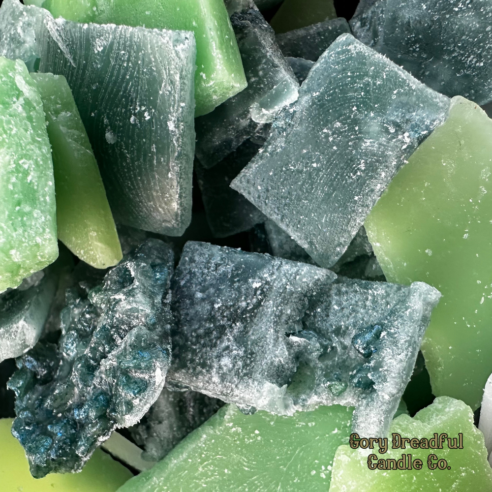 Sea Glass Spell - Wax Melt Brittle  Kashmir Woods + Helioptrope + Black Pepper